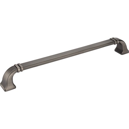 Jeffrey Alexander 12" Center-to-Center Brushed Pewter Ella Appliance Handle 165-12BNBDL